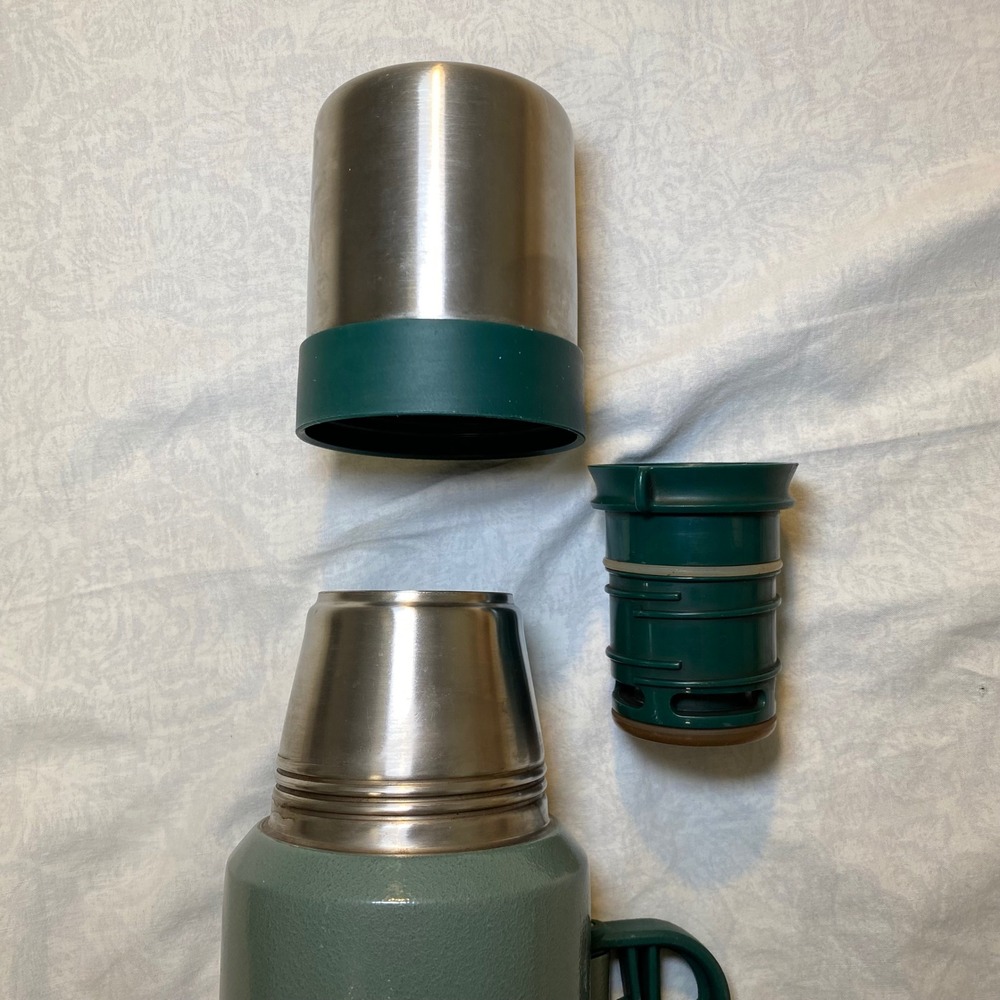Stanley‎ Classic Vacuum Bottle 1.4 Qt / 1.32L Green Thermos w Handle Cup - Picture 5 of 12